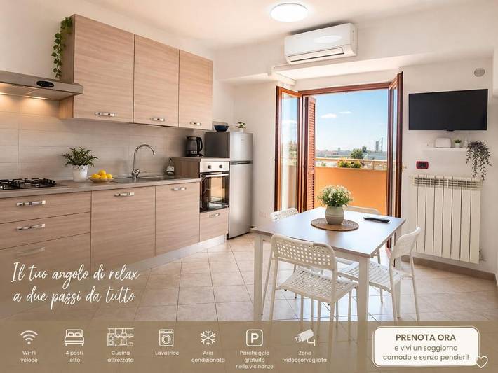 Appartamento per 4 persone, con Balcone a Pomezia