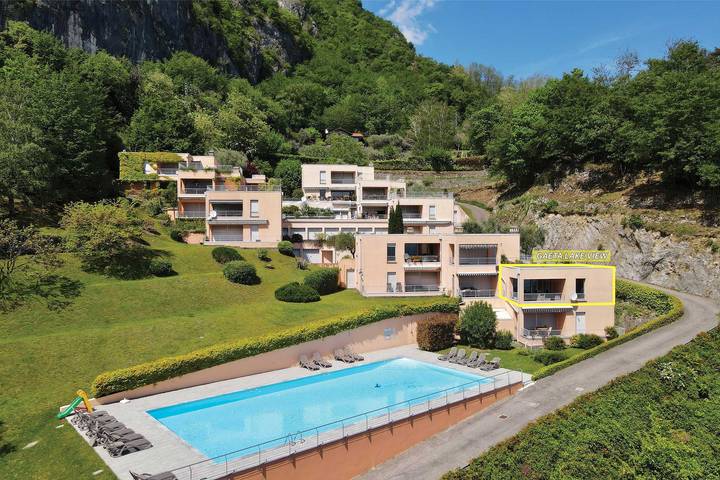 Ferienwohnung für 5 Personen, mit Terrasse und Seeblick sowie Pool, kinderfreundlich in Comune di San Siro - 2