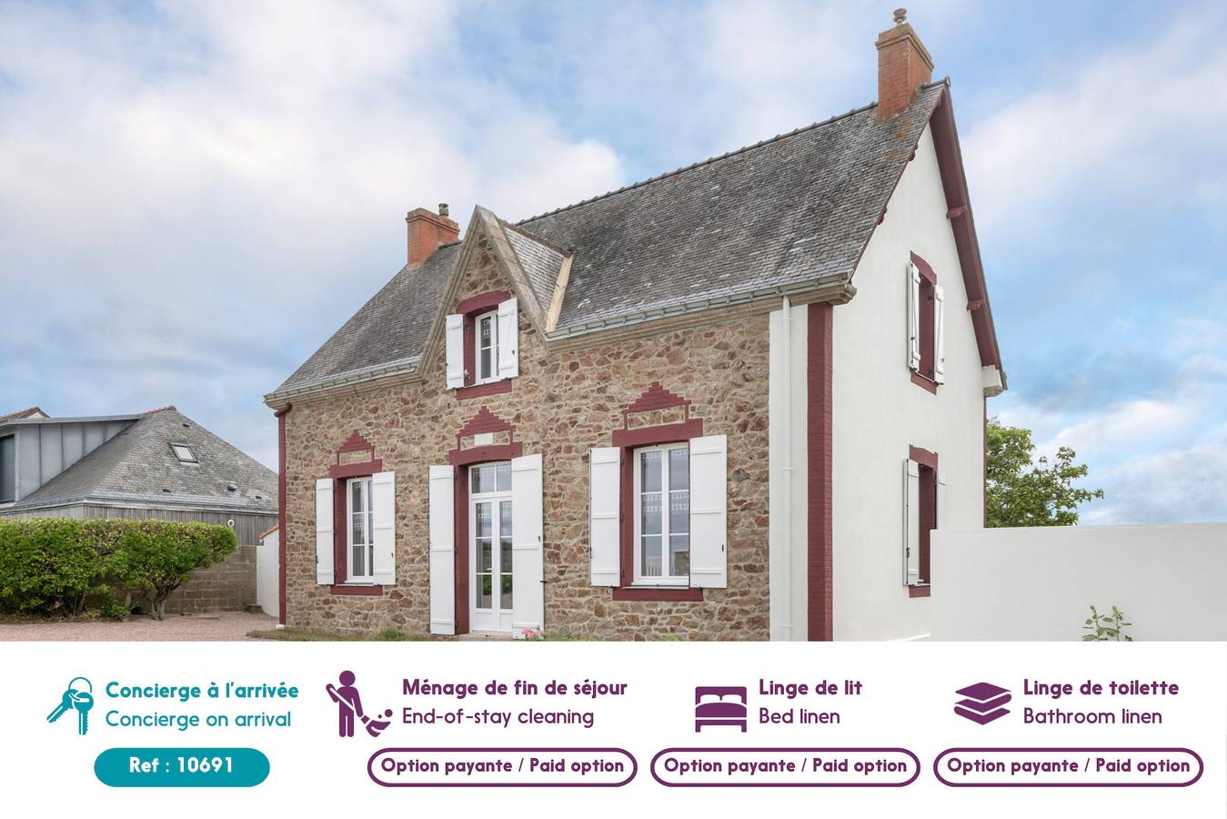 Maison familiale, vue sur la mer à Assérac in Pen Bé, Assérac