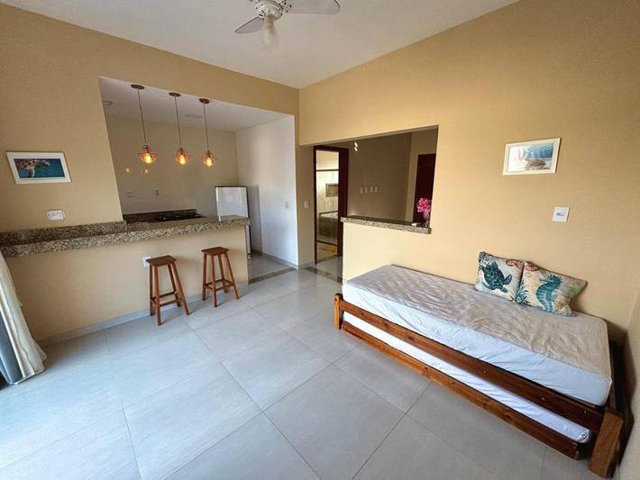 Villa para 4 pessoas, com jardim e balcão em Guriri