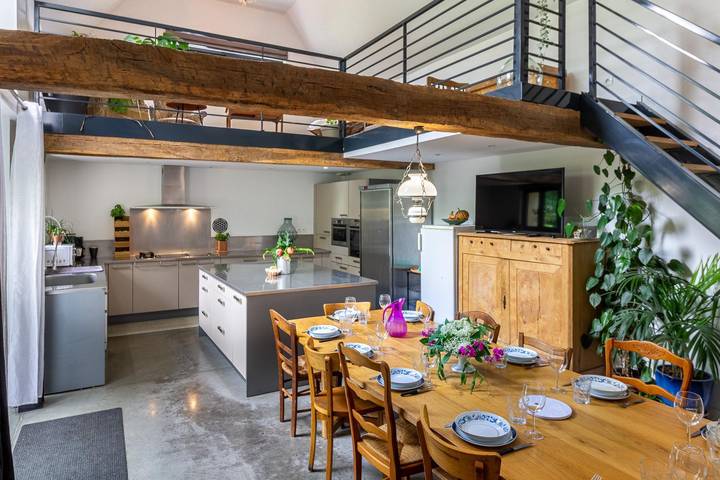 Gîte pour 12 personnes, avec terrasse ainsi que jacuzzi et jardin, animaux acceptés à Saint-Pastous - 3