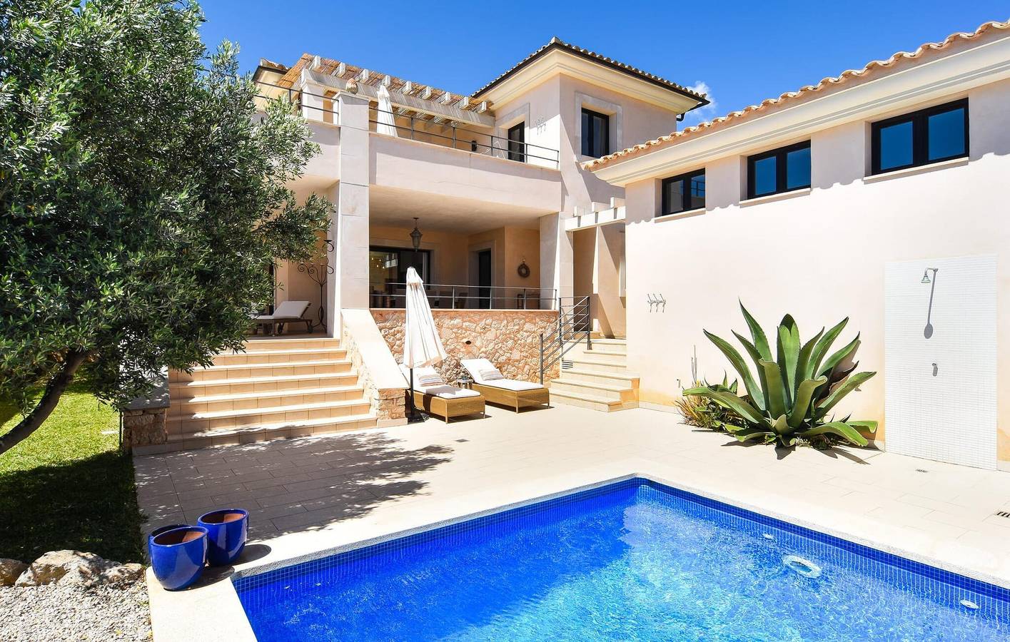 Rückzugsort mit Meerblick, Pool, Terrasse und Grill - 1,5 km bis Cala Llombards in Cala Santanyí, Santanyí