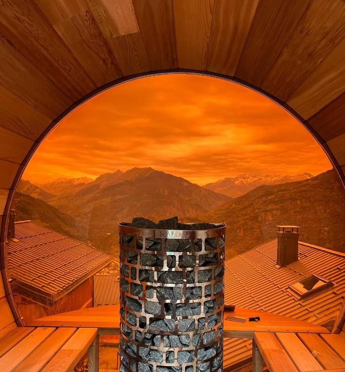 Maison de campagne pour 8 personnes, avec sauna ainsi que jardin et vue, animaux acceptés à Saint-Marcel (Savoie)