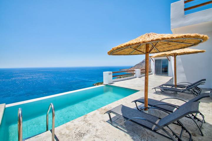 Villa für 4 Personen, mit Pool und Meerblick sowie Garten auf Kreta - 2