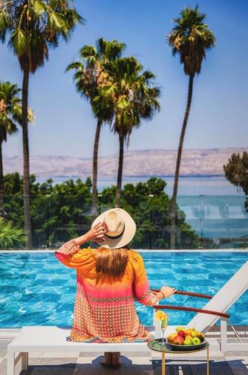 Hôtel pour 2 personnes, avec piscine et jardin à Tibériade