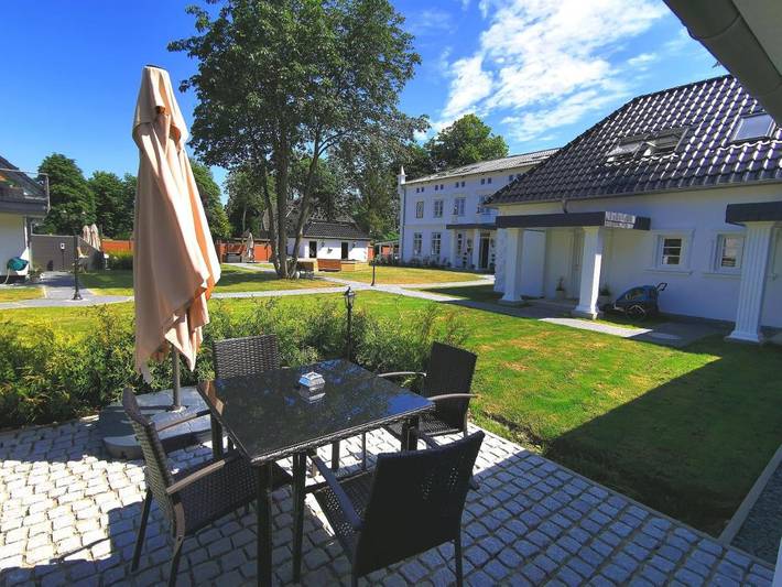 Ferienwohnung für 4 Personen, mit Terrasse und Garten sowie Ausblick