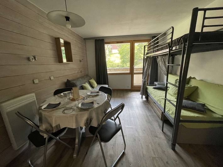 Studio for 4 personer, med balkon, husdyr tilladt i Valmorel