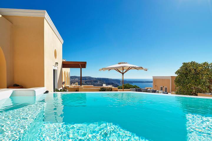 Villa pour 8 personnes, avec terrasse ainsi que jardin et jacuzzi dans Firostefani - 3