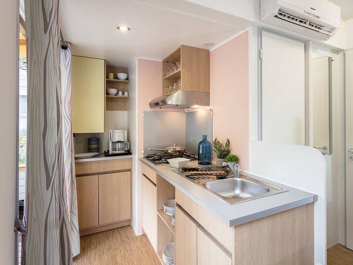 Camping Village Kalliste - Mobilheim 6 personen - Comfort | 3 Zi. | 6 Pers. | Erhöhte Terrasse | Clim. in Saint-Florent, Calvi und Umgebung