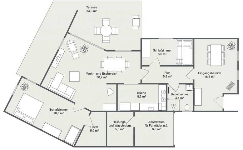 Ferienhaus für 5 Personen, mit Garten und Balkon, kinderfreundlich in der Eifel - 4