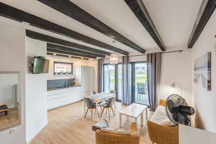 Ferienhaus für 4 Personen, mit Terrasse und Garten sowie Ausblick