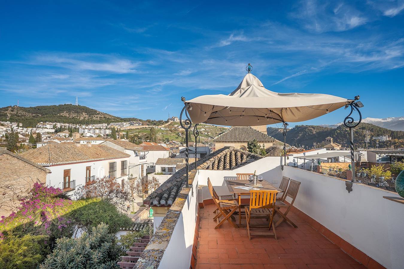 Ferienhaus "Carmen San Andrés" mit Bergblick, privater Terrasse und Wlan in Granada, Granada Provinz