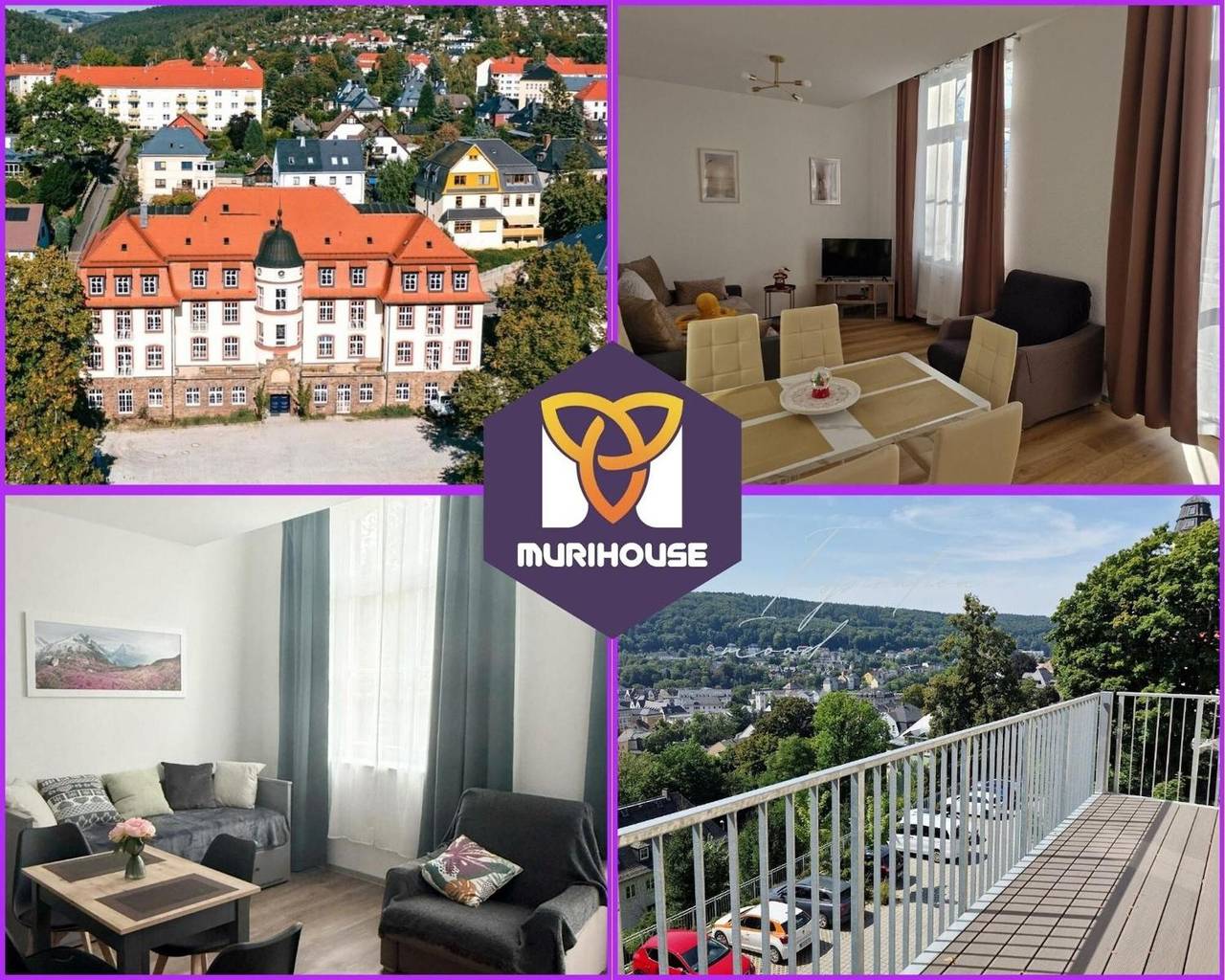 Ganze Wohnung, Helle & großzügige Ferienwohnung murihaus – Stadtblick-Balkon & Parkplatz in Aue, Erzgebirge