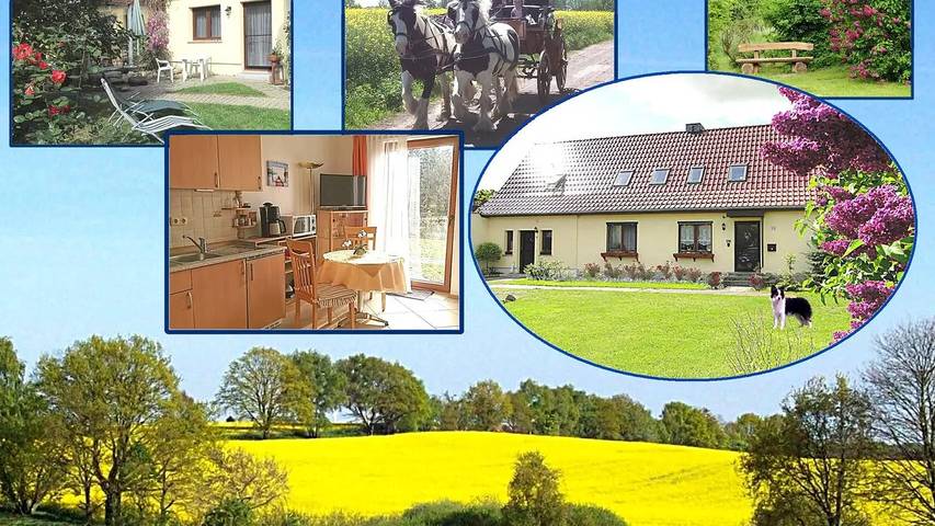 Ferienwohnung für 2 Personen, mit Balkon und Terrasse sowie Garten in Lützow