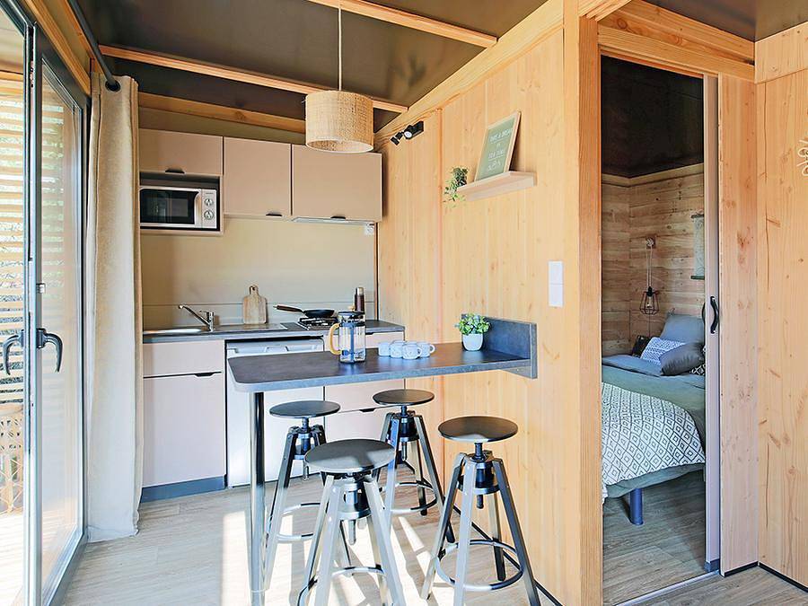 Camping La Source - Chalet 2 personen - Chalet Victoria in Martigues, Mittelmeerküste (Frankreich)