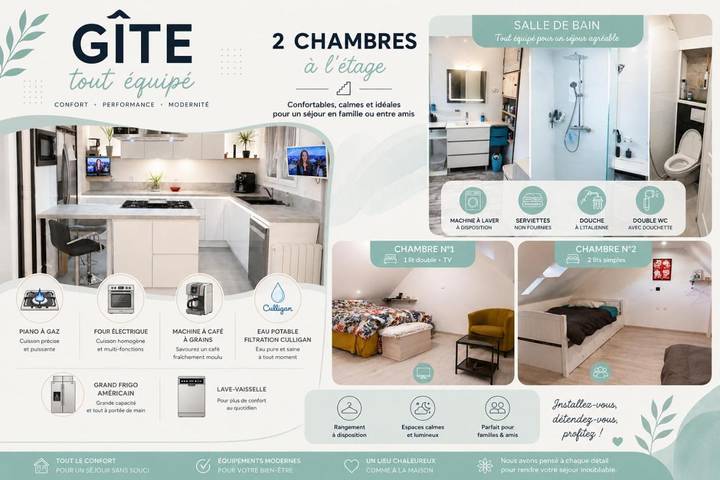 Gîte pour 4 personnes, avec jardin et vue dans Chéroy - 3