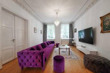 Ferienwohnung für 6 Personen, mit Balkon und Sauna sowie Garten in Gehlsdorf