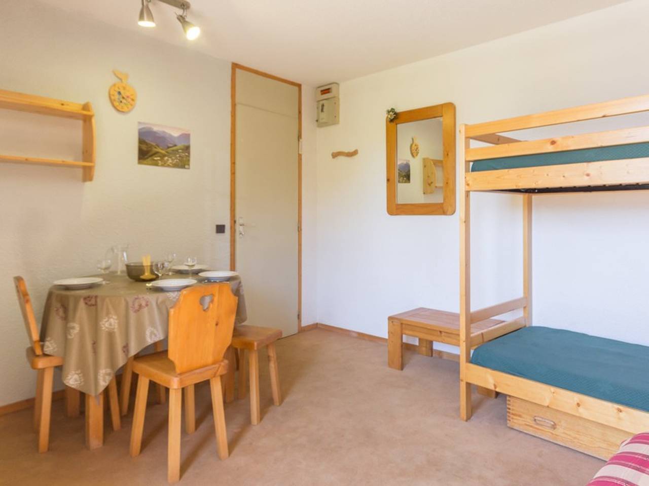 Studio entier, Studio chaleureux au centre, balcon, proche pistes in La Plagne, Bellentre