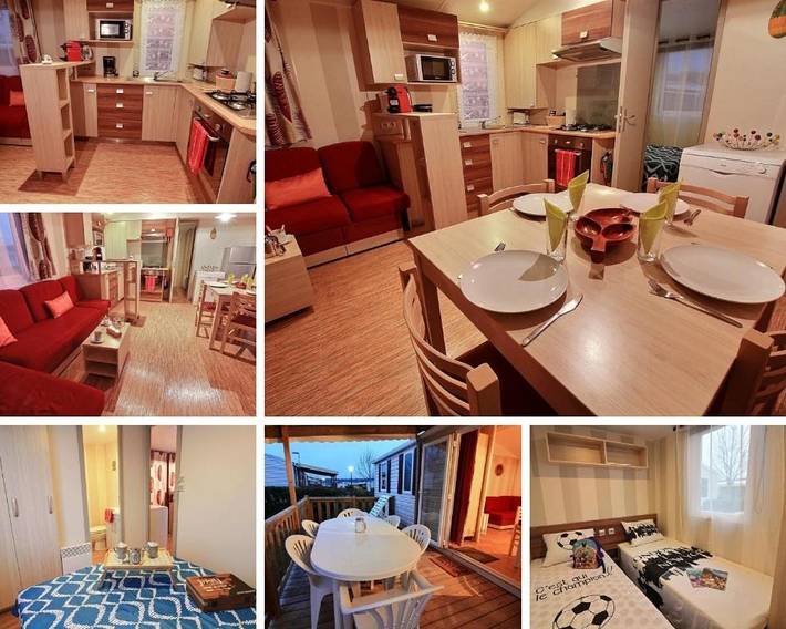 Camping pour 5 personnes, avec piscine ainsi que jardin et bassin pour enfant