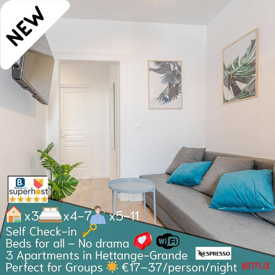 Appartement entier, New Cattenom - Apartments for Teams & Families - 4 to 7 beds, 3-min parking in Hettange-Grande, Moselle