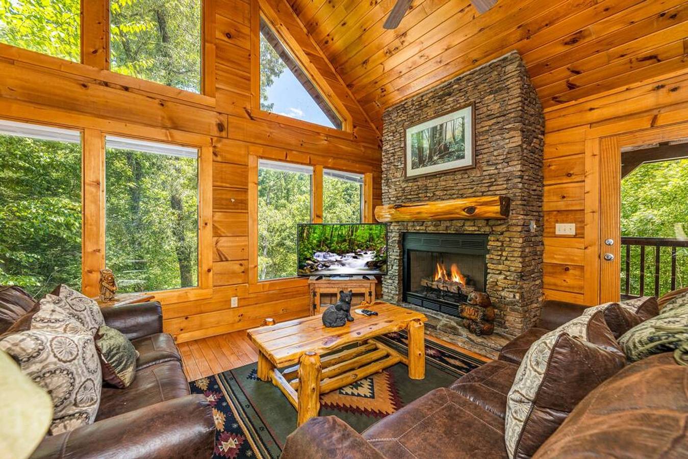 Entire apartment, Secluded 3Br Cabin w Hot Tub Dog Friendly Sleeps12 in Sevier County