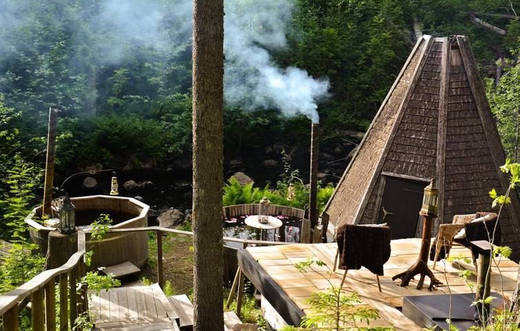 Kemping dla 6 osób, z widok i ogród, zwierzęta dozwolone w Szwecja