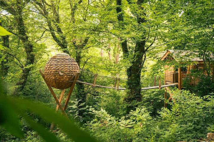 Maison de vacances pour 2 personnes, avec Balcon ainsi que Jacuzzi et Piscine