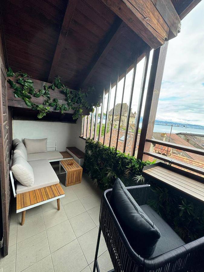 Gîte pour 3 personnes, avec vue ainsi que balcon et vue sur le lac à Yvoire - 4