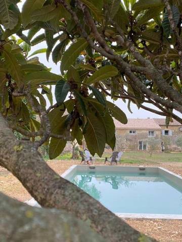 Chambre d’hôte pour 4 personnes, avec piscine et terrasse ainsi que jardin et vue à Bouchet