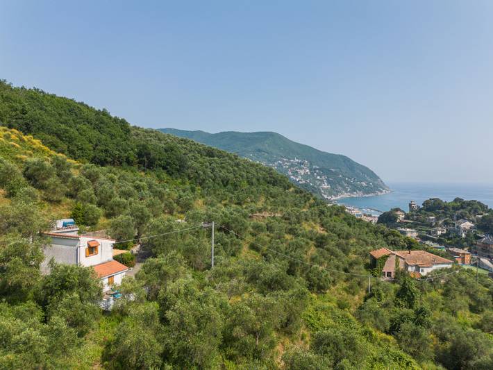 Ferienhaus für 3 Personen, mit Terrasse und Garten sowie Ausblick in Moneglia