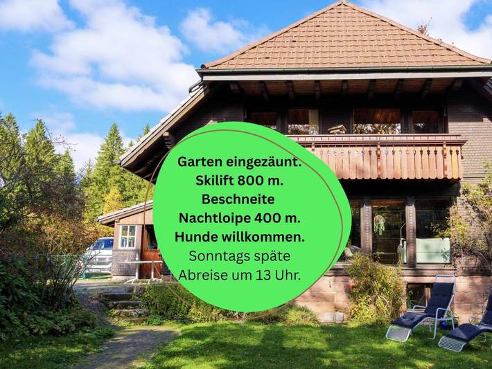 Ferienhaus für 10 Personen, mit Balkon und Terrasse sowie Garten und Ausblick
