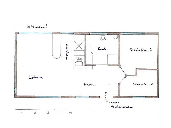 Ferienhaus mit 1 Schlafzimmer in Wendisch Langendorf, Groß Mohrdorf