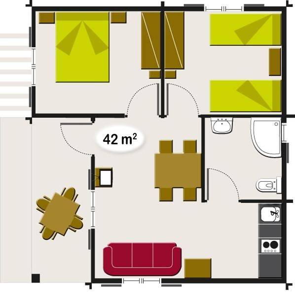 Bungalow (2 Adults) in Sesué, Pirineo Aragonés