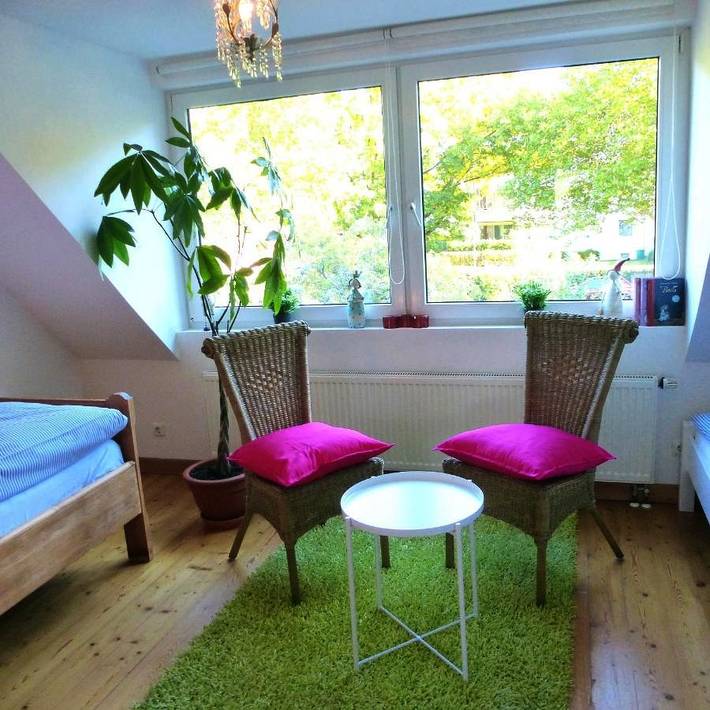 Vakantieappartement voor 6 personen, met tuin en uitzicht in Hamburg