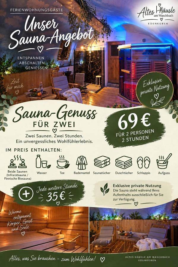 Ferienwohnung für 2 Personen, mit Whirlpool und Terrasse sowie Sauna und Ausblick in Edenkoben - 3