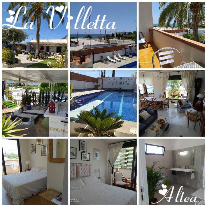 Chambre d’hôte pour 2 personnes, avec piscine et balcon ainsi que jardin et vue à Altea