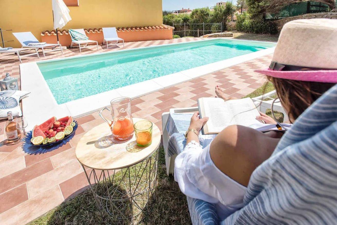 Villa für 6 Personen mit Seeblick in Stagno di Casaraccio, Punta De Su Turrione