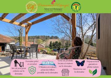 Gîte pour 6 personnes, avec vue et jardin, animaux acceptés à Arsène d'Arsonval