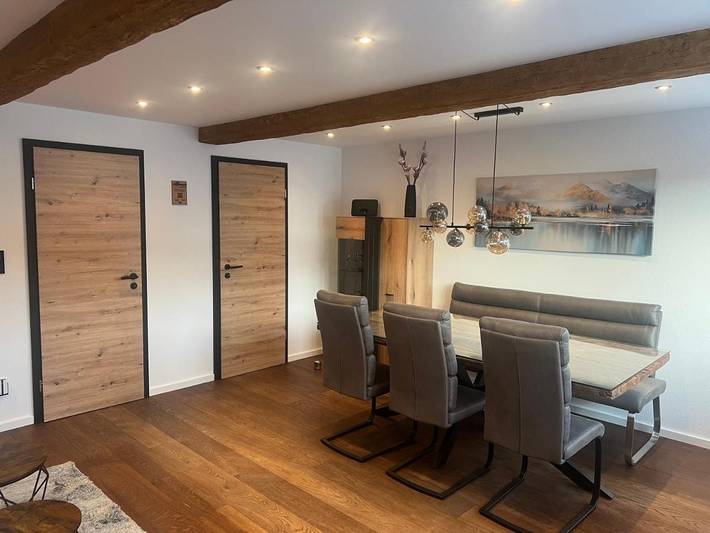 Ferienhaus für 6 Personen, mit Terrasse und Garten sowie Ausblick
