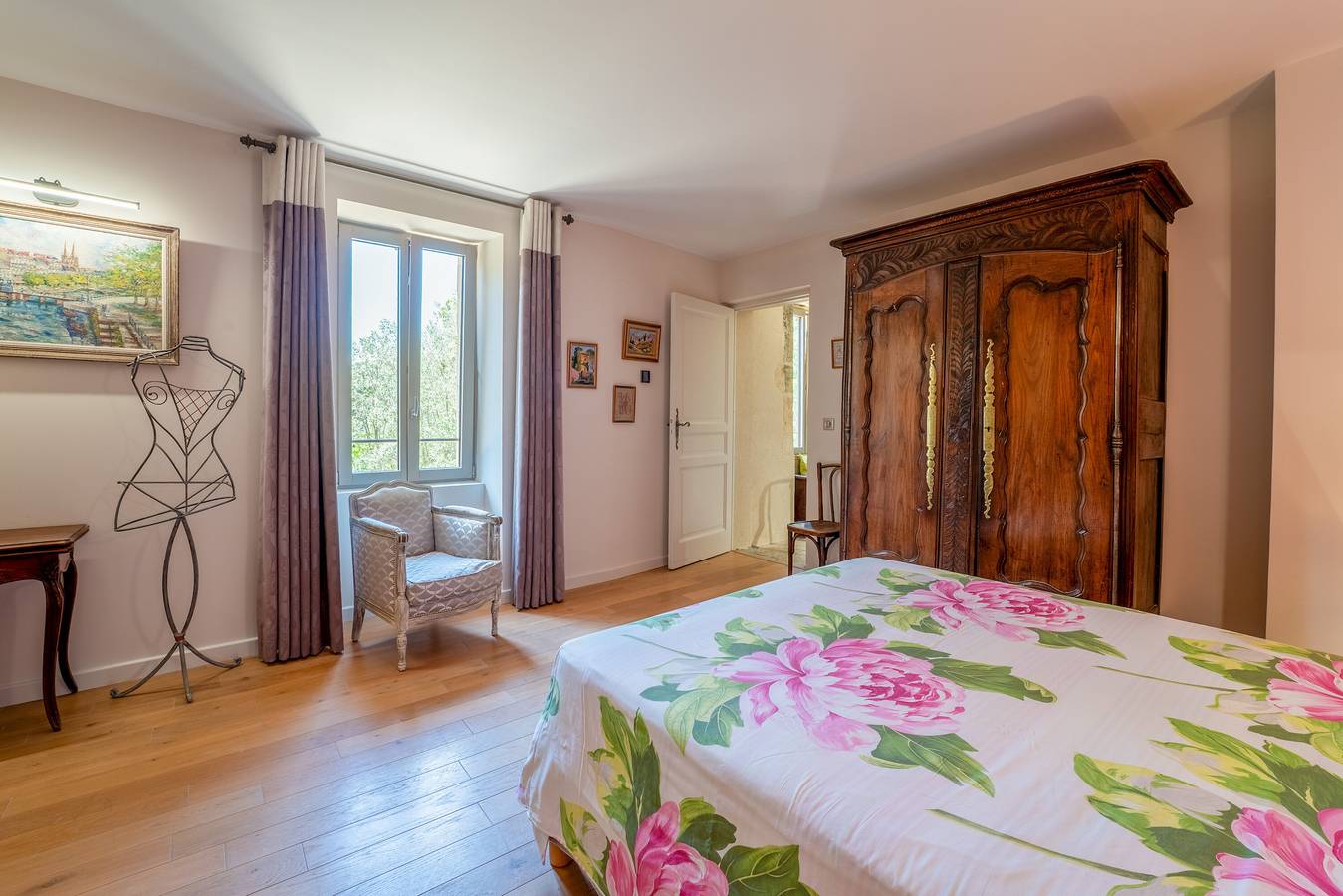 Kamer 'Fuschia' met Gedeeld Zwembad, Wi-Fi en Airconditioning in Solérieux, Nyons en omgeving