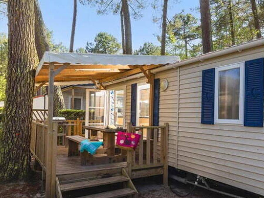 Camping Lou Pignada  - Bungalow 6 personen - Mobilheim | Classic | 2 Zi. | 4/6 Pers. | Hochterrasse | Tv in Messanges, Côte d’Argent