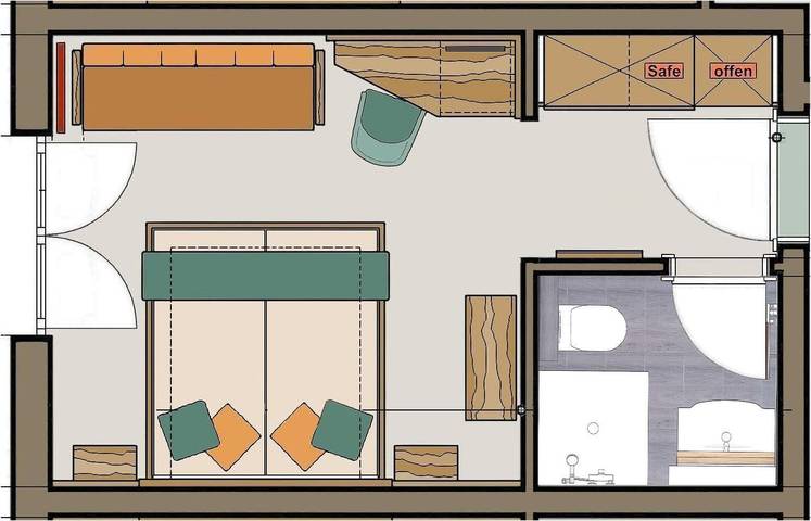 Doppelzimmer Komfort, Gästehaus in Kreuzeckgruppe, Berg im Drautal