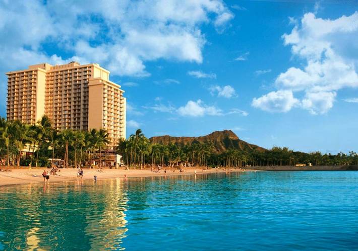 Hotel voor 4 personen, with uitzicht and zwembad as well as terras, met huisdier in Honolulu