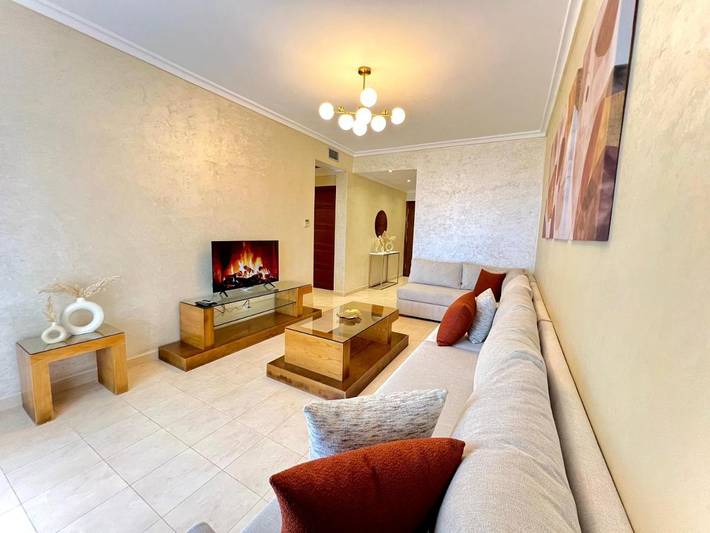 Appartement de vacances pour 5 personnes, avec jardin et balcon ainsi que piscine et vue