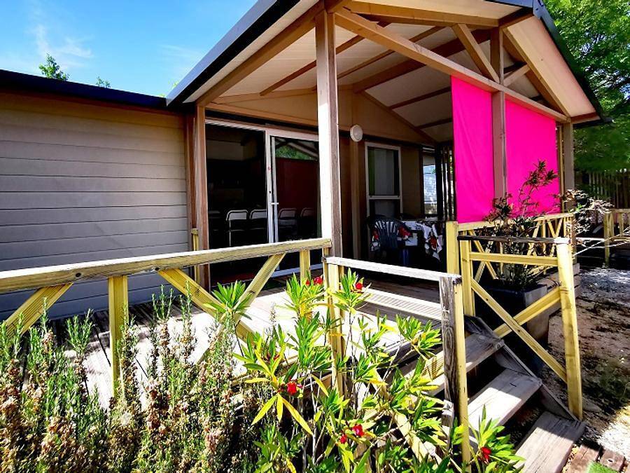 Camping l'Oasis Des Garrigues - Chalet 6 personas - Gitotel 37m² - 3 habitaciones in Vogüé, Ardèche