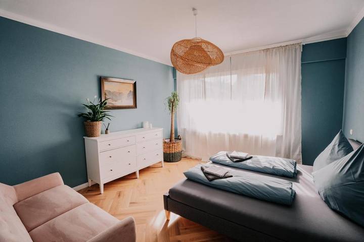 Ferienwohnung für 4 Personen, mit Ausblick und Garten in Stromberg