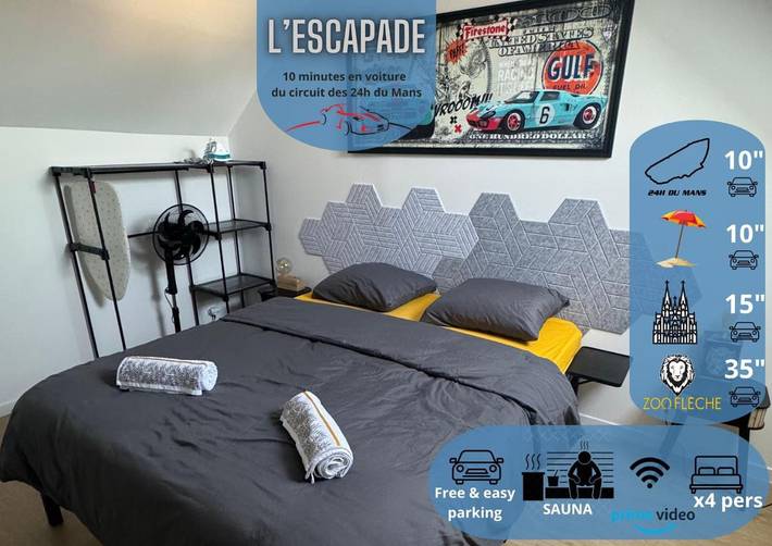 Appartement de vacances pour 4 personnes, avec jardin et sauna, adapté aux familles