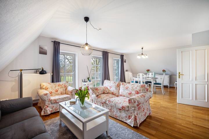 Vakantiehuis 'Ferienwohnung Gestüt Kriseby' met gedeeld terras, gedeelde tuin en Wi-Fi in Sankt Jürgen, Lübeck