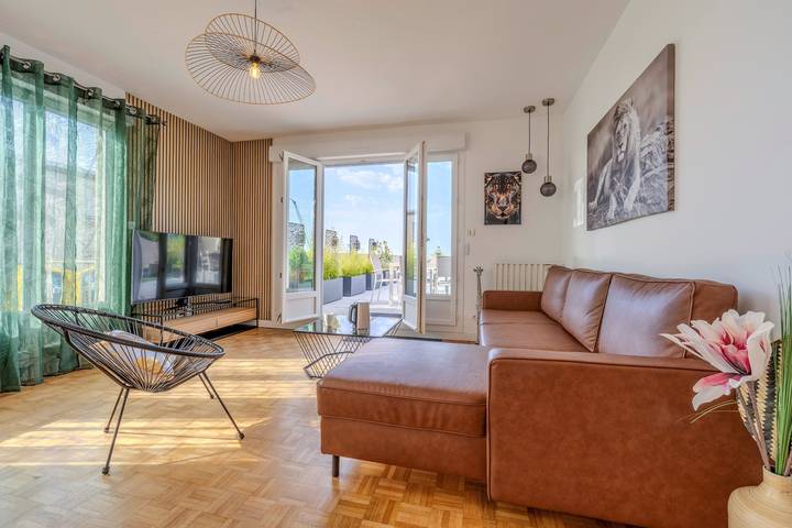 Appartement de vacances pour 6 personnes, avec Balcon ainsi que Terrasse et Vue à Brest