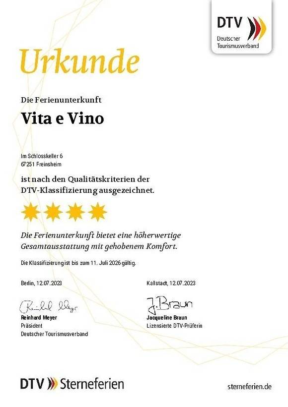 Ganze Ferienwohnung, Ferienwohnung "Vita e Vino" in Freinsheim, Pfälzer Rheinebene
